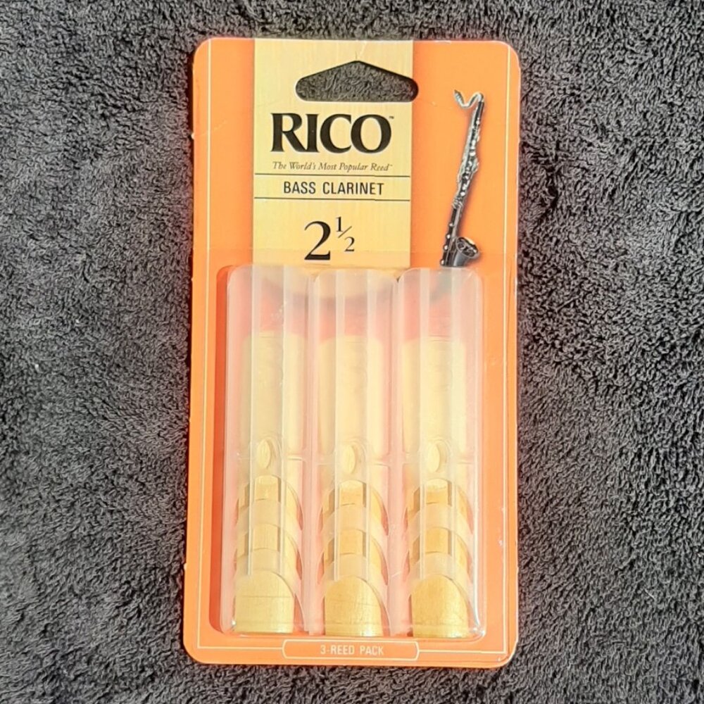 Rico 3 Pack Bb Clarinet Reeds Strength 2.5 RCA0325
